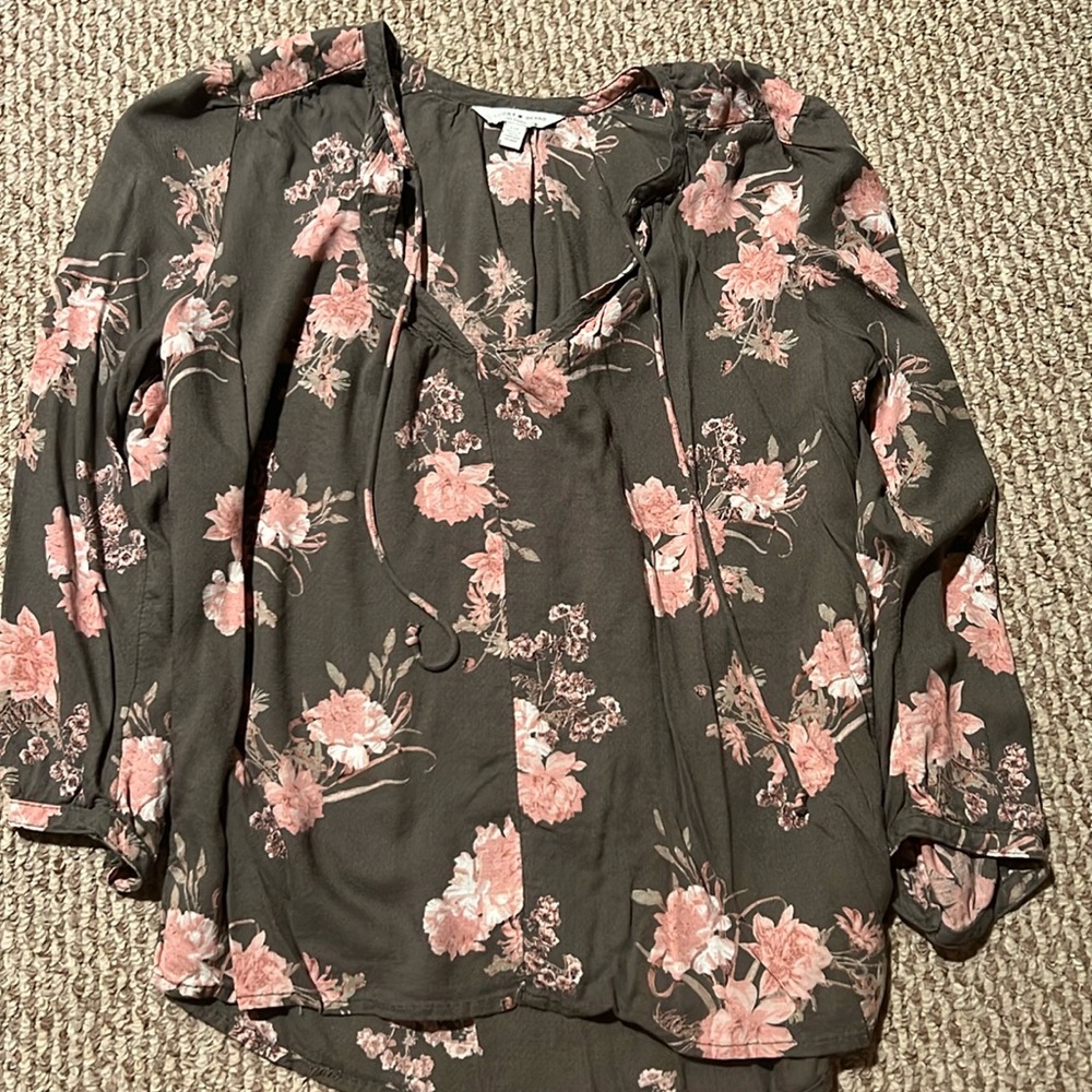 lucky brand floral blouse